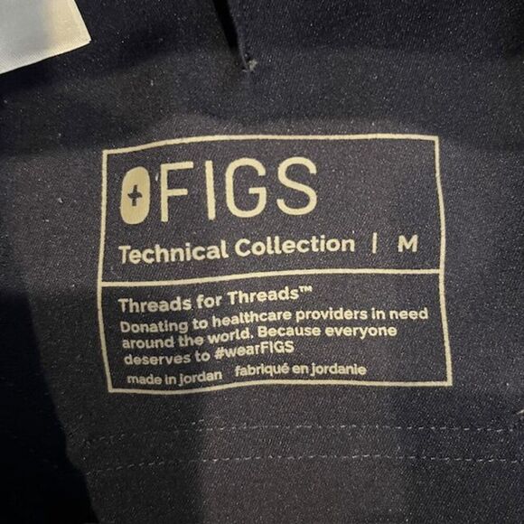FIGS Technical Collection Navy Blue Scrub Pants Drawstring Stretch Size Medium - Picture 8 of 15